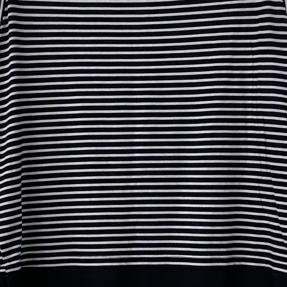 TAHARI size M black and white stripe sleeveless top with shear bottom - Picture 6 of 9